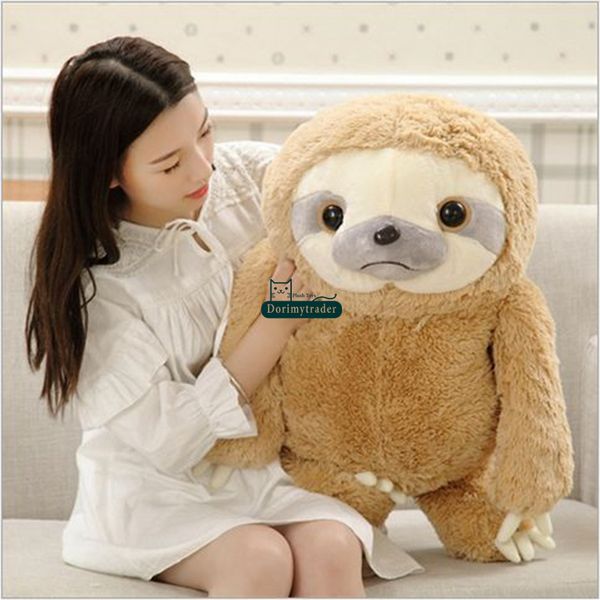 2019 Dorimytrader New Cute 70cm Big Soft Animal Sloth Plush Toy 28