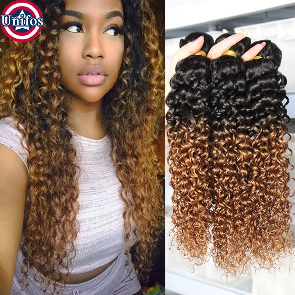1b 30 Ombre Brazilian Hair Ombre Brazilian Kinky Curly Virgin Hair