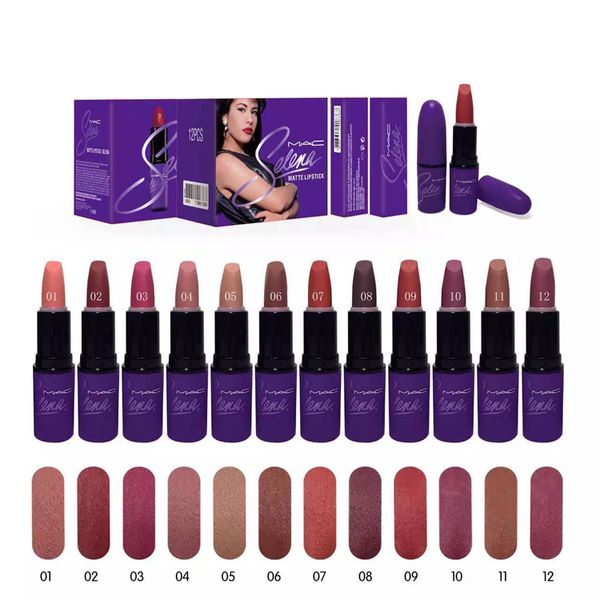 

2017 Selena LIPSTICK New Arrivals hot makeup Selena Dreaming of You matte lipstick 12 color 3g