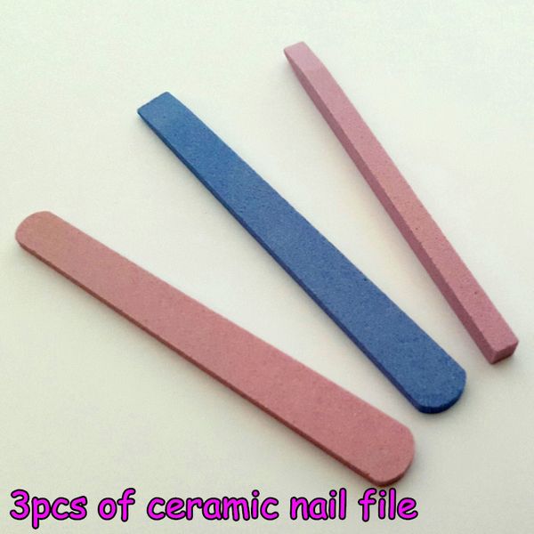 

wholesale- maohang 3pcs/lot ceramic stone nail files cuticle remover trimmer buffer buffing nail art pedicure manicure tools