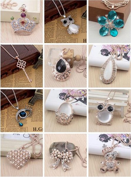 

длинные женщины ожерелья дикого свитер цепь осень и зима ых личностей кошачьих глаз длинный кулон yp025 искусств и ремесел с цепью, Black