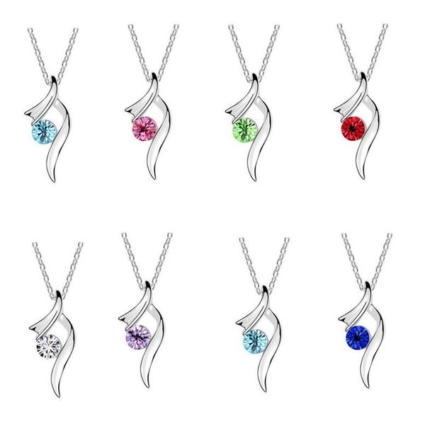 

sale austrian crystal necklace floating pendant female alloy ornaments yp090 arts and crafts pendant with chain, Black