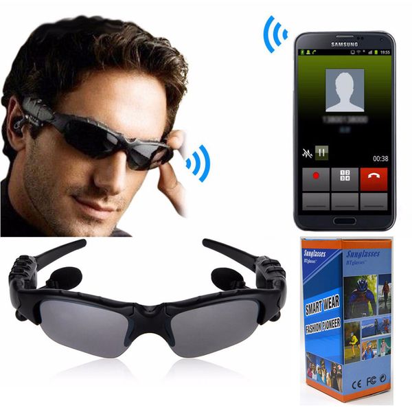 Atualize Óculos De Sol Sem Fio Bluetooth Headset V4.1 Stereo Sports Música Condução Equitação Óculos De Sol Handsfree Fones De Ouvido com MICROFONE para o iPhone