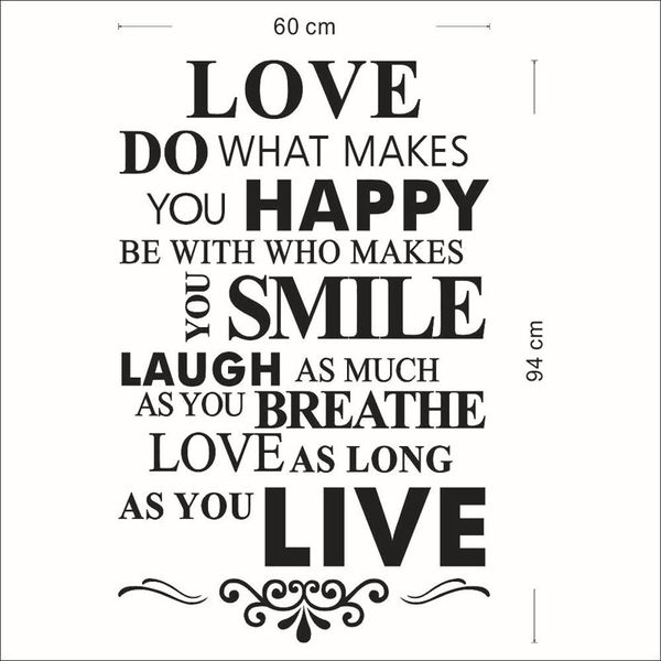 

love do what makes you house rule wall stickers quote home decoration living room inspirational decorative wall decals ing