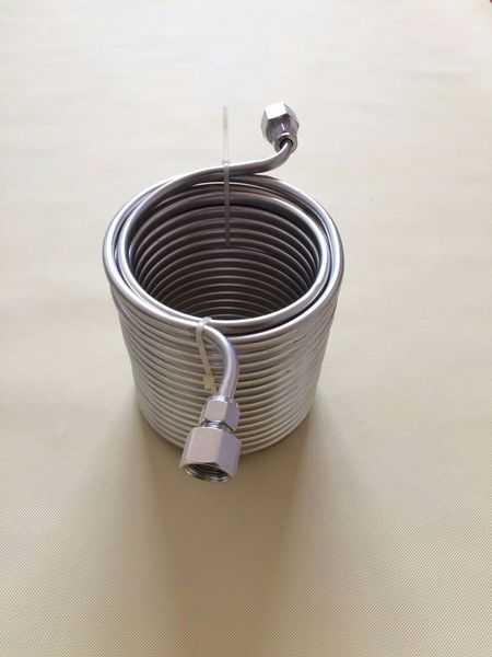 

nice 15 meters length double layer stainless steel coil for jockey box with 1/2"g,to cool beer outside