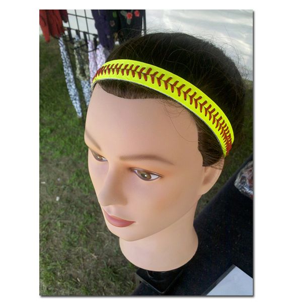

neon yellow headband yellow softball head bands leather gifts, Silver