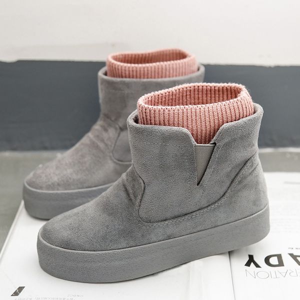 

winter boots botas mujer 2017 new women boots fashion high-heeled platform ankle up high heels spring autumn shoes, Black