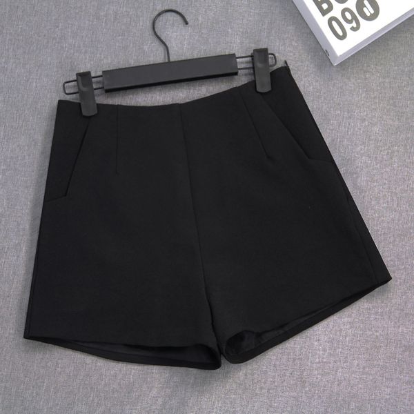 

wholesale- chiffon white black blue chiffon shorts women summer high waisted shorts for womens pocket wide leg short pants short femme