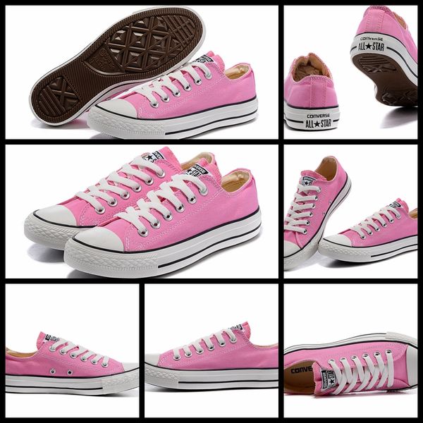 

new converse chuck taylor all star core pink shoes low for women fashion casual canvas shoes womens converses sneakers classic shoe, Black