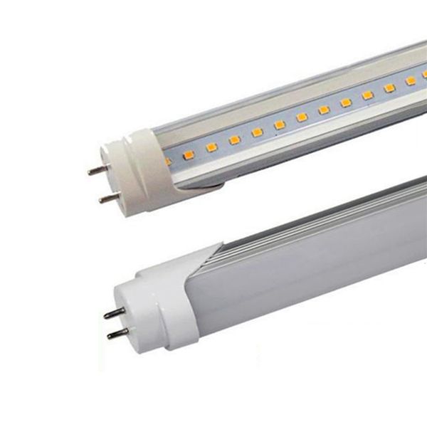 5 pés T8 levou tubo de luz 60 centímetros 90 centímetros 120 centímetros 150 centímetros 18w 24w pinos duplo LED Lâmpadas fluorescentes Lâmpadas 110lm / w Cool White AC85-265V