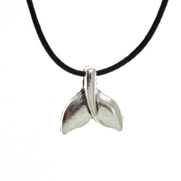 

wholesale-[$5 minimum] 2016 new women jewelry fashion hand made vintage silver whale tail pendant 17" necklace yw0790 gift for friendsh