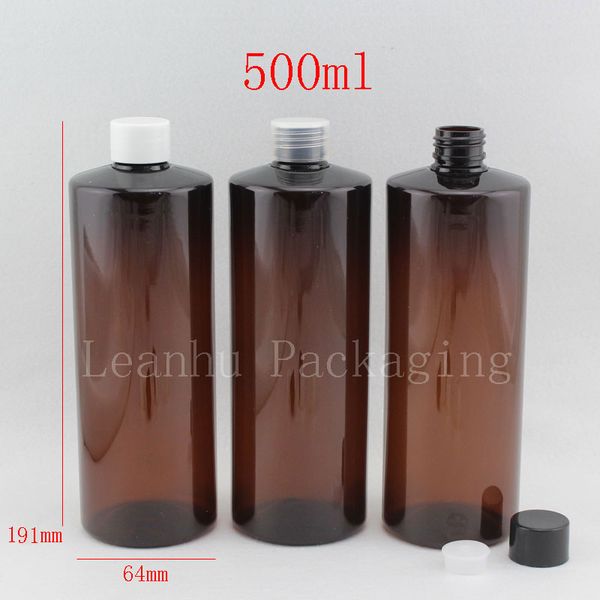 500ml X 12 Brown Empty Lotion Cream Plastic Container Bottle With