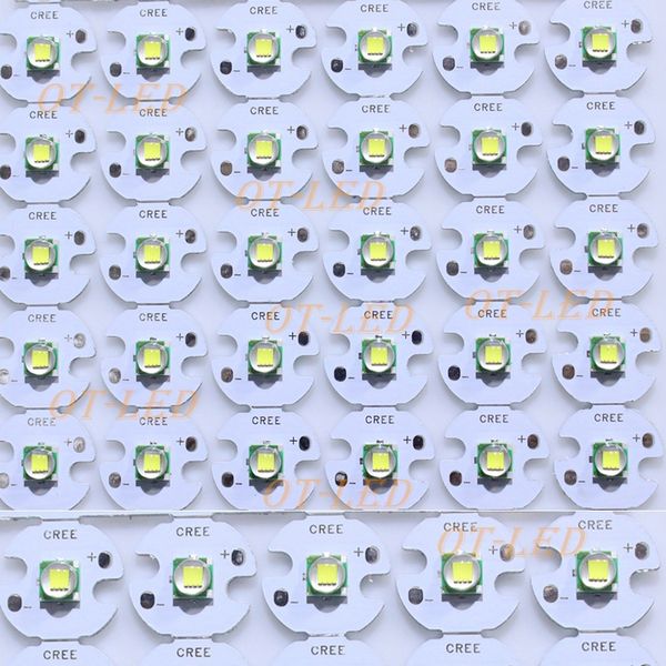 

wholesale- 5pcs cree xml xm-l t6 led u2 10w white high power led emitter diode with 12mm 14mm 16mm 20mm pcb for diy