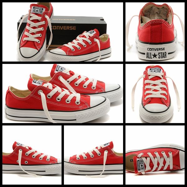 

new converse chuck taylor all star core red shoes low for men women fashion casual canvas shoes converses sneakers run classic shoe, Black