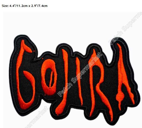 

4.4 " GOJIRA рокабилли музыка группа логотип вышитые новый утюг и шить патч хэви-метал