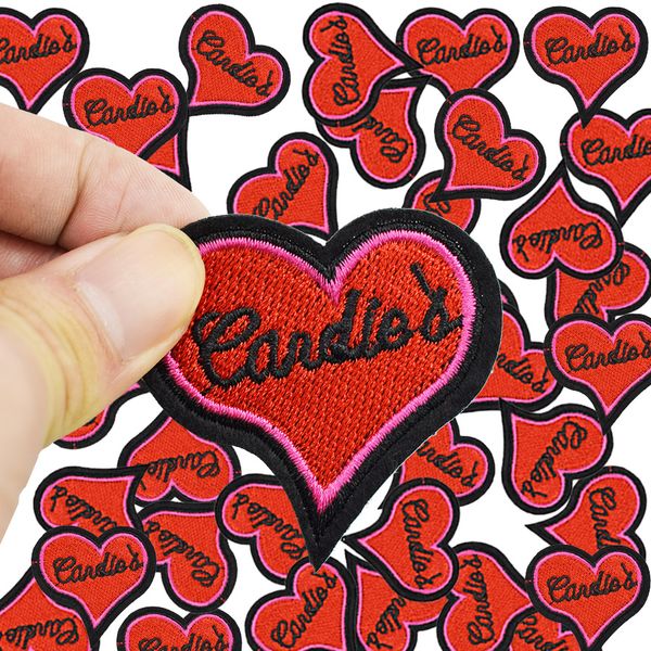 

diy letter love patches for clothing iron embroidered patch applique iron on patches sewing accessories badge sticker on clothes, Black