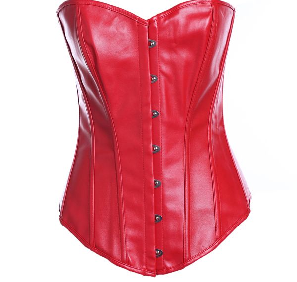 

fast shipping wholesale rubber boned club big plus size steampunk pu leather corsets and bustiers lingerie for women 0813, Black;white