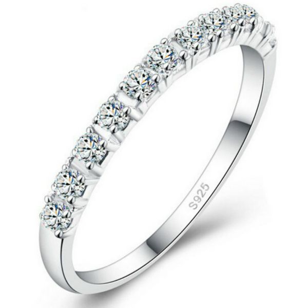 

new design band rings wedding rings women 925 sterling silver simulated diamond ring jewelry