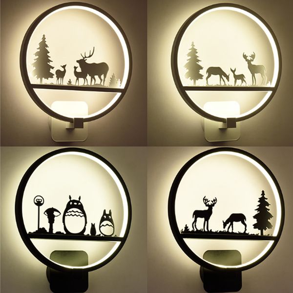 

northern europe dining room bedroom bedside led wall lamp aisle stairs study simple led lighting children room creative lamps