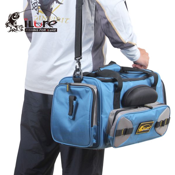 

wholesale- 38cm ilure multi-purpose fishing lure bag shoulder bag handbag outdoor fishing gear kit waterproof fishing bags with glasses box