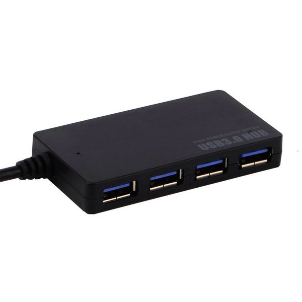 4 Ports USB 3.0 Hub 5Gbps Speed Compact Adapter Converter for PC Laptop D