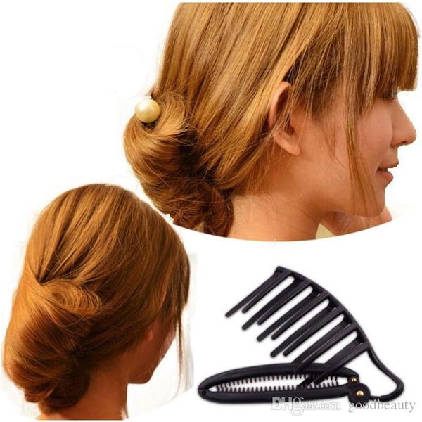 Women Diy Formal Hair Styling Updo Bun Comb And Clip Tool Set For