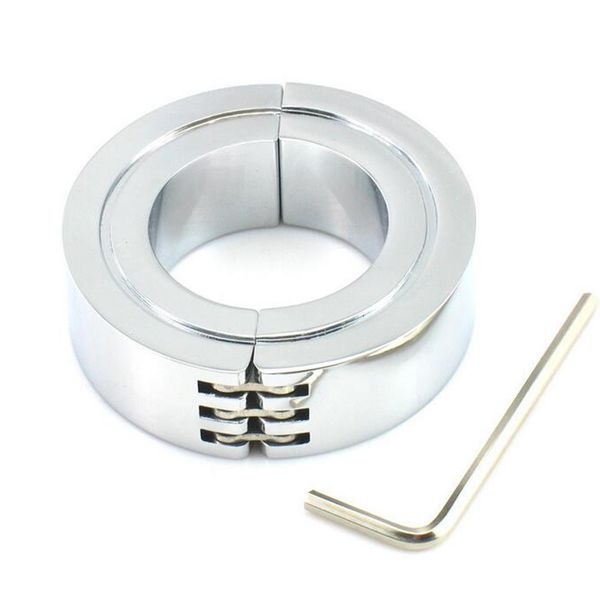 

wholesale- stainless steel scrotum ring metal locking hinged cock ring or cbt ball stretchers chrome finish scrotum stretchers