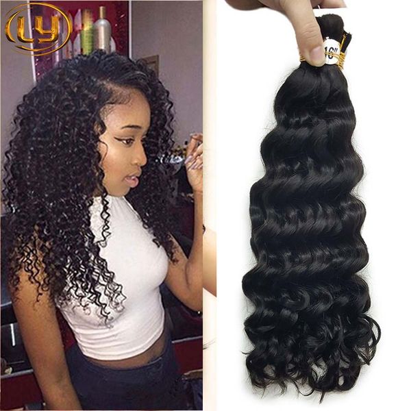 Malaysian Mini Braiding Bulk Hair No Weft 3 Bundle Deals Deep