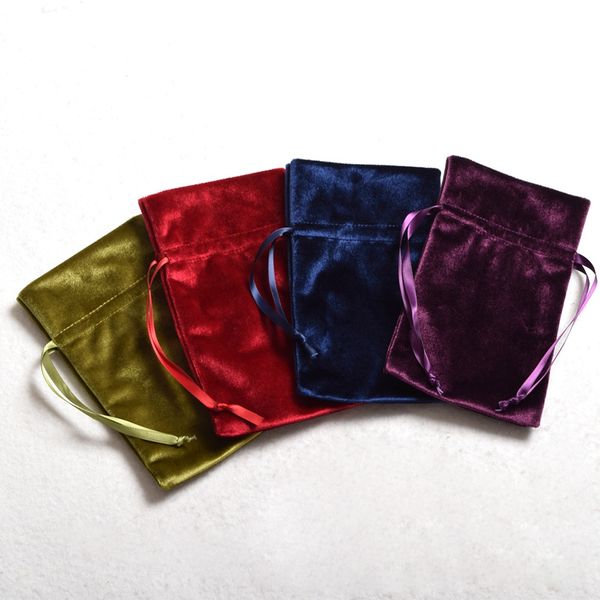 10pcs/lote saco de bolsa de tarô bolsa de cordão para cartões buginkets presentes dados wicca cosplay adereços verde/vermelho/azul/roxo