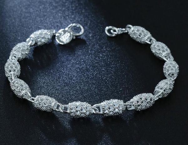 

женщины браслет ювелирные изделия высокое качество стерлингового серебра 925 цепи шарик шарма браслеты браслеты 20 шт. бесплатная доставка, Golden;silver