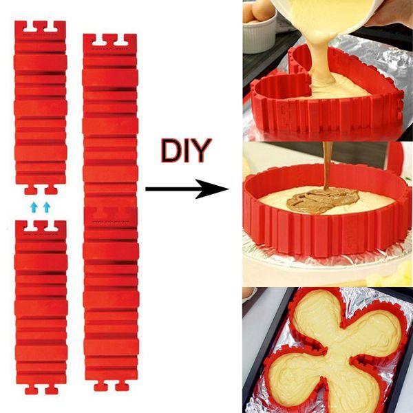 Compre 4 Pcs Set Magic Diy Molde Do Bolo De Borracha De Silicone