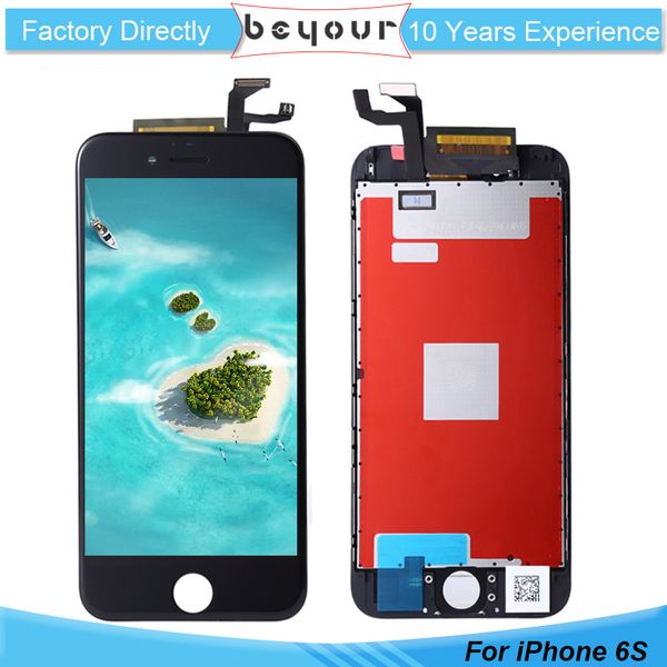 

lcd touch screen for iphone 6s display panel replacement digitzer with frame backlight a+++ no dead pixel white black