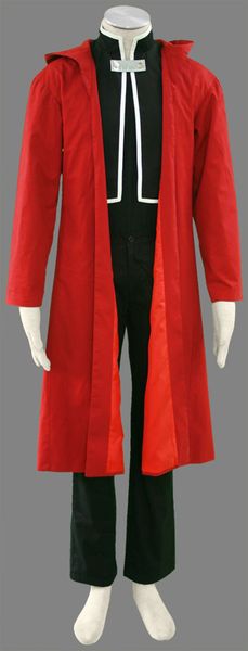 

cosplay costume edward elric black suit red cape