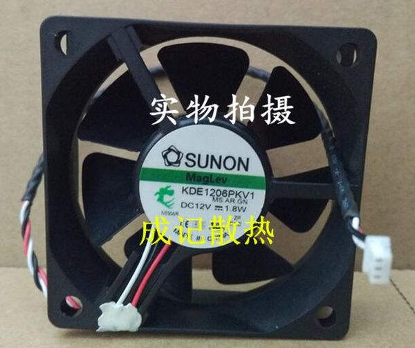 SUNON 6020 6CM 12V 1.8W KDE1206PKV1 ventilador de resfriamento de 3 linhas