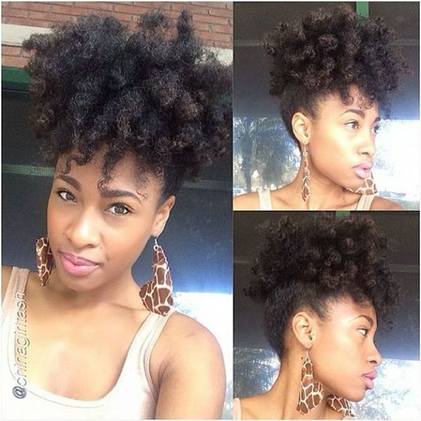 Kinky Curly Afro Ponytail Clip Human Hair Extensions Peruvian Hair