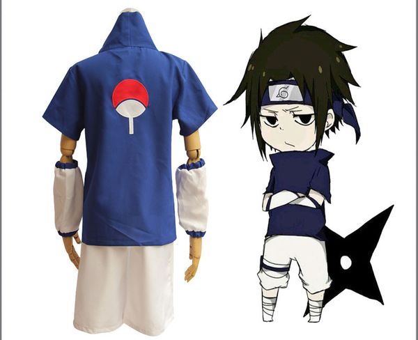 

anime naruto cosplay uchiha sasuke cosplay costume halloween clothes, Black