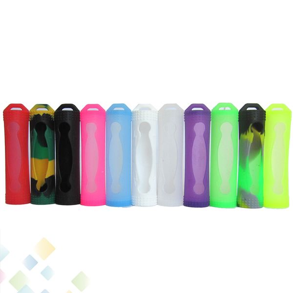 

18650 Battery Cover Silicone Protective Cover Case Colorful Soft Rubber Skin Protector for 18650 Battery DHL Free