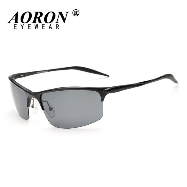 

wholesale- aoron men's al-mg aluminium polarized sunglasses frame mirror driving goggles sun glasses eyewear, White;black