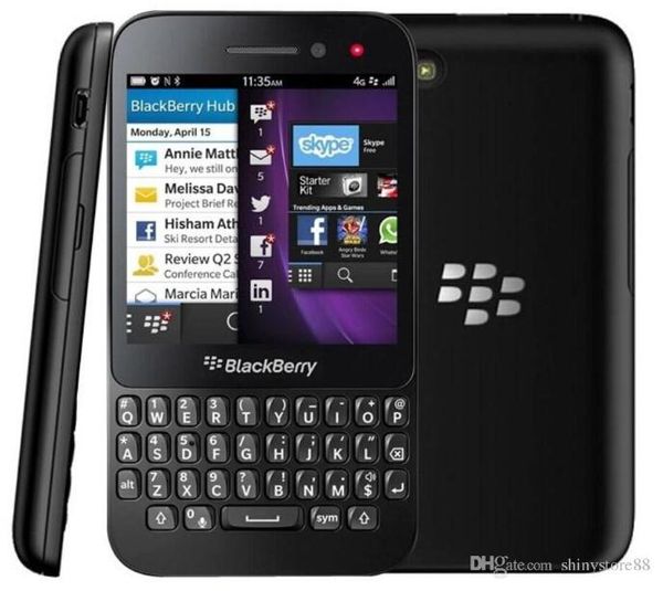 Überholtes Original Blackberry Q5 4G LTE entsperrtes Mobiltelefon RAM 2G ROM 8G 5.0MP Kamera Dual Core QWERTY Tastatur