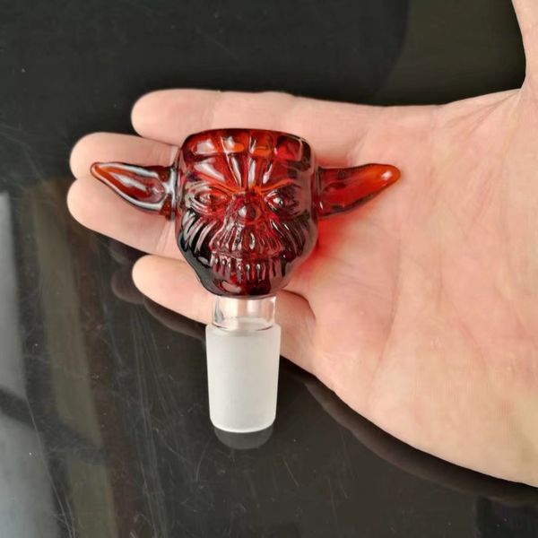 Accessori per bong a bolle satinate con faccia di animale multicolore Bruciatore a olio unico Bong in vetro Tubi Tubi per l'acqua Tubi in vetro Impianti petroliferi Fumatori con