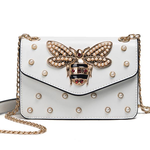 

Женщины Марка Desinger стразы пчела искусственная кожа сумка небольшой Crossbody сумка с