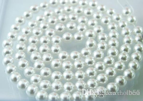 

new 1000pcs/lot white 8mm imitation pearls loose bead white acrylic pearl beads diy resin spacer for jewelry r62, Black