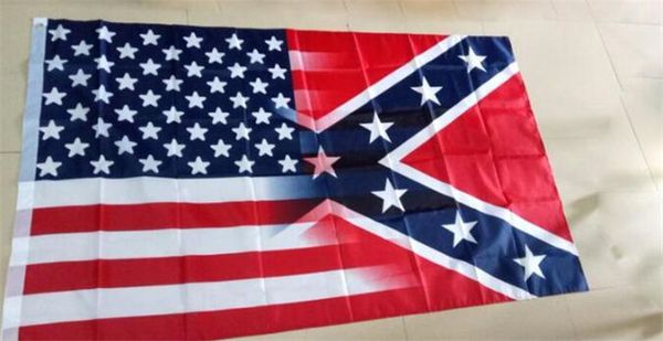 

5x3ft американский флаг с флагом Конфедерации повстанцев Гражданской войны новый с
