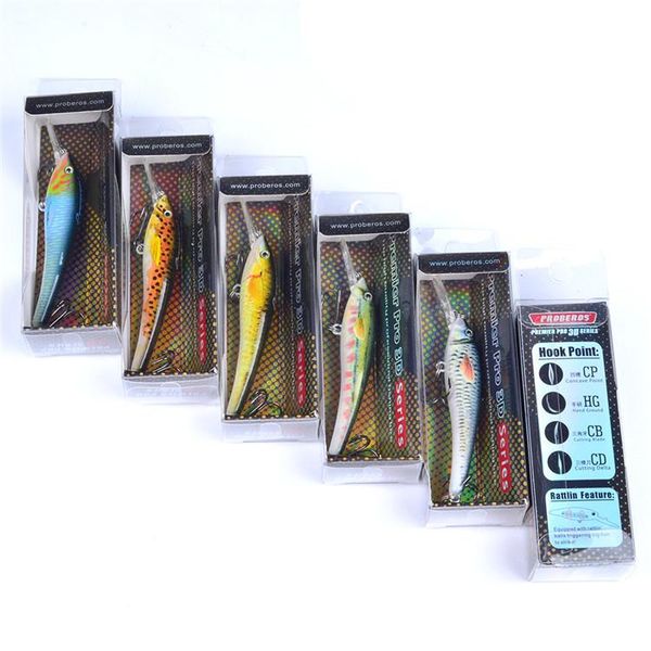

brand freshwater fishing minnow artificial bait hooks 7.6cm 3.2g 6colors abs plastic laser minow hard baits