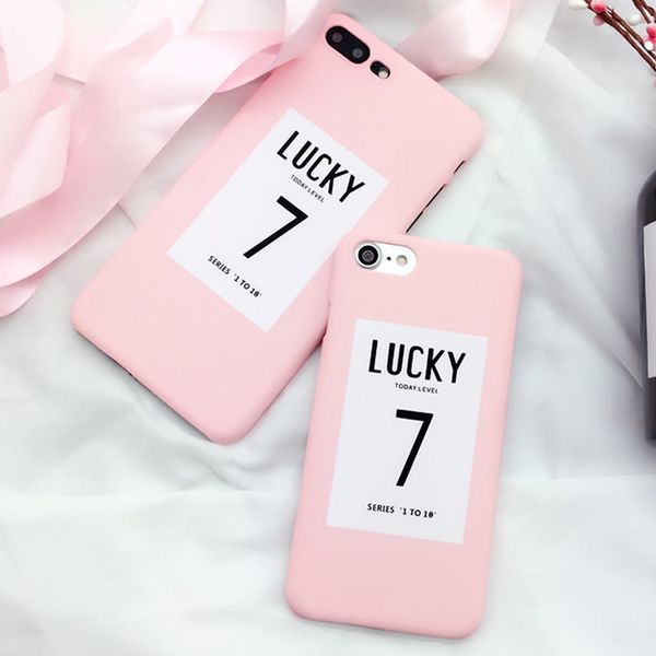 

Чехол Letter Luck Seven для iphone7 Забавный мультфильм Чехол Letter Hard PC для iPhone 7 Задняя крышка