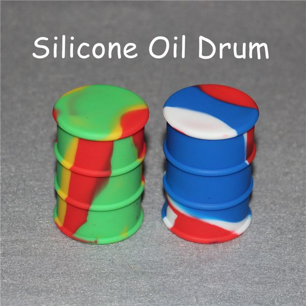 26ml 40 * 55mm Silicon Dab Caixa de Caixa de Caixas Caixas Platinum Currado Recipiente de Non-Stick Silicone Drum Jars Dabber Oil Tither Can