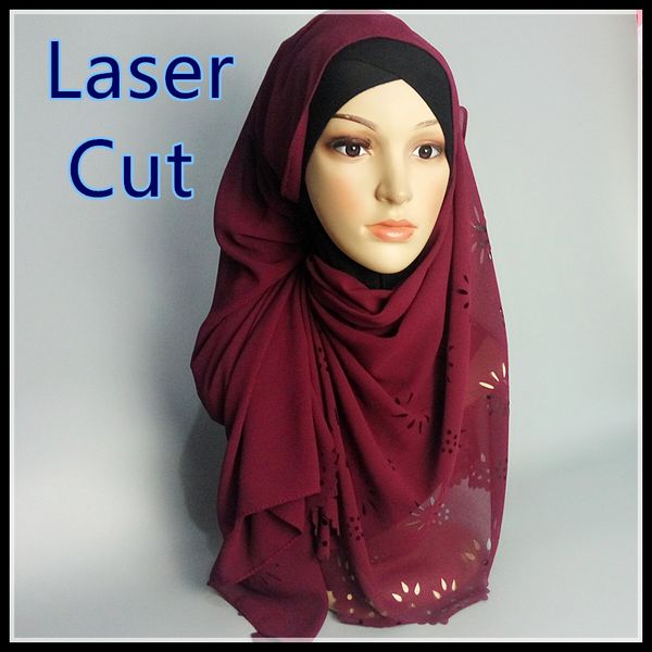 

wholesale- h120 10pcs laser cut big size 180*75cm bubble chiffon hijab shawlcan choose colors, Blue;gray