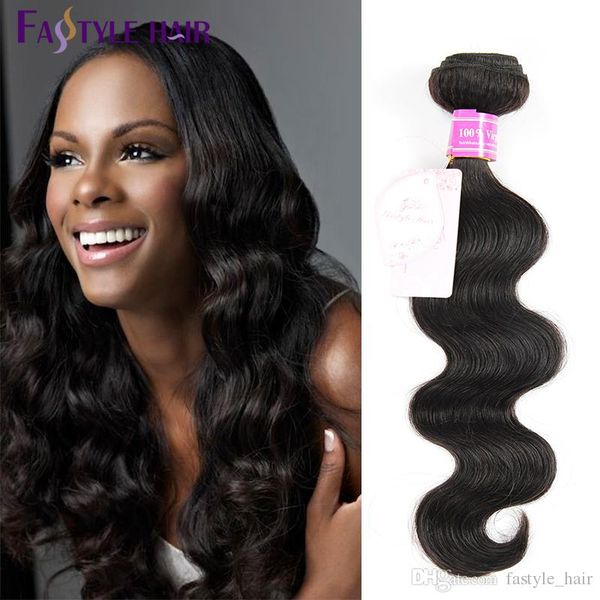 

wholesale fastyle malaysian body wave unprocessed brazilian peruvian indian human hair extensions bundles cheap, Black