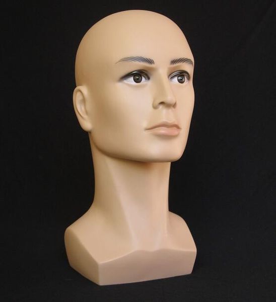 

wholesale-ng male mannequin head hat display wig training head model head model men's head model m00480, White