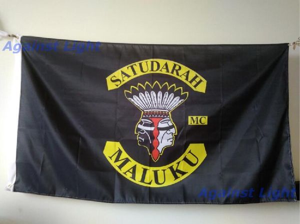 

Satudarah MC флаг 90 х 150 см полиэстер Maluku байкер мотоцикл клуб баннер